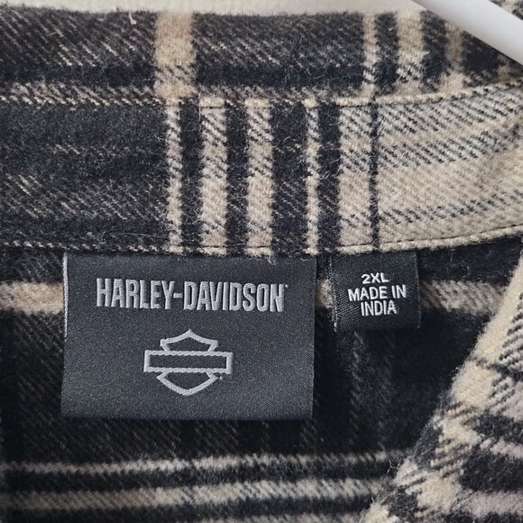 Harley Davidson Wool Button Flannel - Picture 5 of 5